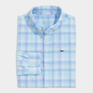 Vineyard Vines Youth Blue Plaid Shirt